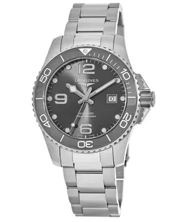 Longines HydroConquest Automatic Ceramic Bezel Grey Dial Men's Watch l3.782.4.76.6
