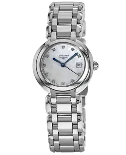 Longines Primaluna Quartz 26.5mm Mother of Pearl Diamond Dial Women's Watch l8.110.4.87.6