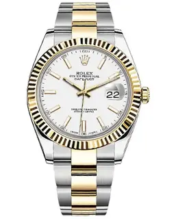 Rolex Datejust 41 Steel & Yellow Gold White Dial Oystersteel Men's Watch m126333-0015
