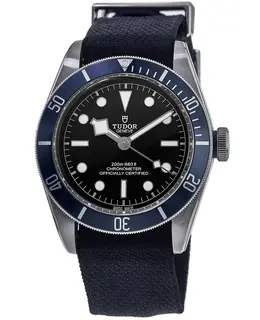 Tudor Black Bay 41 Black Dial Blue Fabric Strap Men's Watch m79230b-0006