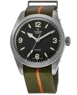 Tudor Ranger Black Dial Fabric Strap Men's Watch m79950-0003