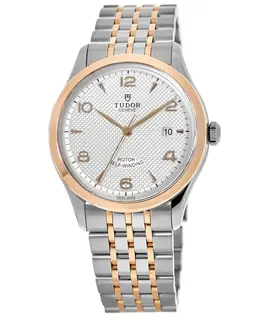 New Authentic Tudor 1926 Model M91651-0001 Silver Dial Rose Gold and Stainless Steel Men's Watch