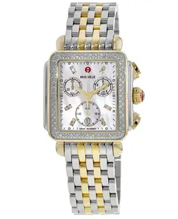 Michele Deco Diamond Two-Tone 18k Gold Women's Watch mww06a000776