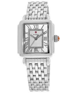 Michele Deco Madison Diamond Silver Sunray Diamond Dial Women's Watch mww06t000141