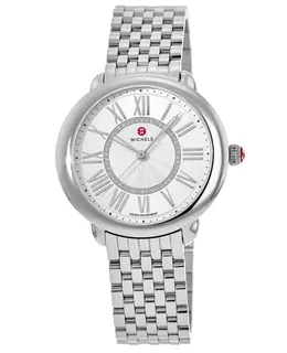 Michele Serein Mid Stainless Steel Diamond Dial Women's Watch mww21b000147