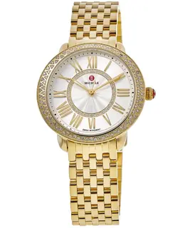 Michele Serein Mid 18k Gold-Plated Diamond Women's Watch mww21b000161