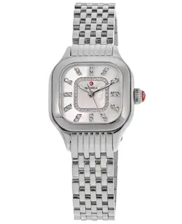 Michele Meggie Diamond Mother of Pearl Dial Steel Women's Watch mww33b000008