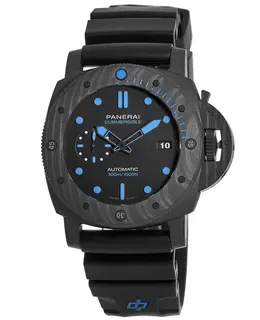 Panerai Submersible 47MM Carbotech Automatic Rubber Strap Men's Watch pam01616