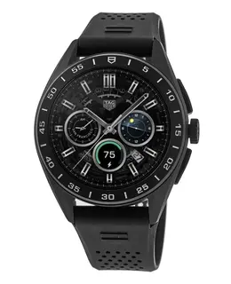 Tag Heuer Connected Calibre E4 - 45mm Black Dial Rubber Strap Men's Watch sbr8a80.bt6261