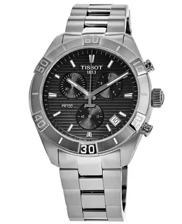 Tissot PR 100 Sport Gent Chronograph Black Dial Stainless Steel Men's Watch t101.617.11.051.00