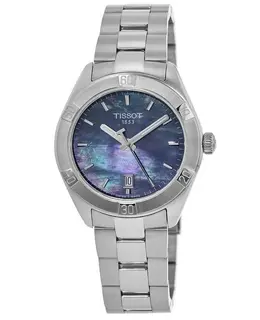 Tissot PR 100 Sport Chic Black Mother of Pearl Women's Watch t101.910.11.121.00