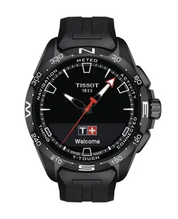 Tissot T-Touch Connect Solar Black Dial Rubber Strap Men's Watch t121.420.47.051.03