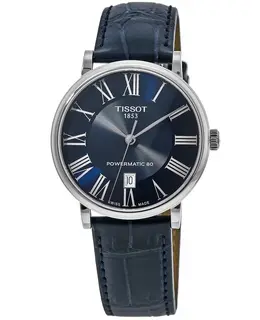 Tissot Carson Premium Blue Dial Leather Strap Men's Watch t122.407.16.043.00