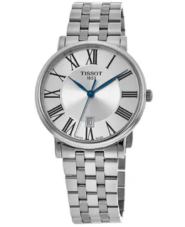 Tissot T-Classic Carson Silver Dial Stainless Steel Men's Watch t122.410.11.033.00