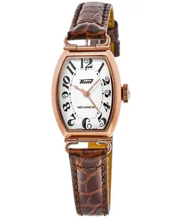 Tissot Heritage Porto Mechanical White Dial Leather Strap Women's Watch t128.161.36.012.00