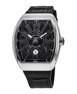 Franck Muller Vanguard Automatic Black Dial Leather Strap Men's Watch v 45 sc dt ac nr