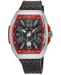 Franck Muller Vanguard Racing Automatic Black Red Dial Men's Watch V 45 SC DT RCG AC ER v45scrcgeracb