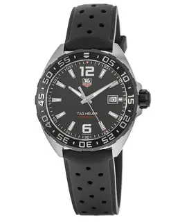 Tag Heuer Formula 1 Quartz Black Dial Black Rubber Strap Men's Watch waz1110.ft8023