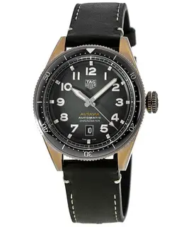 Tag Heuer Autavia Calibre 5 Chronometer 42mm Bronze Case Green Dial Men's Watch wbe5190.fc8268