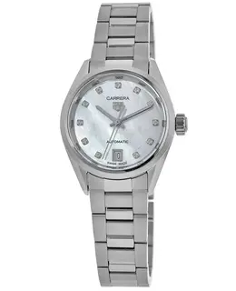 Tag Heuer Carrera Automatic Mother of Pearl Diamond Dial Steel Women's Watch wbn2412.ba0621