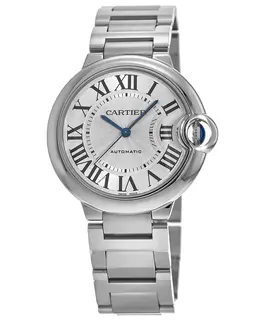 Brand New Authentic Cartier Ballon Bleu 36mm Automatic Silver Dial Steel Women's Watch WSBB0048