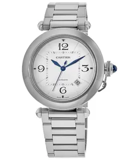 Cartier Pasha 41mm Silver Dial Steel Men's Watch wspa0009