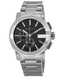 Gucci G-Chrono Black Dial Steel Men's Watch ya101204