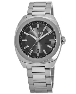 Gucci GG2570 Black Dial Stainless Steel Men's Watch ya142301