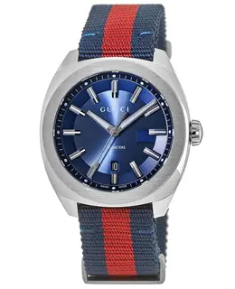 Gucci GG2570 41 Blue Dial Nylon Strap Men's Watch ya142304