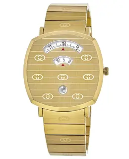 Gucci Grip Yellow Gold Stainless Steel Unisex Watch ya157409