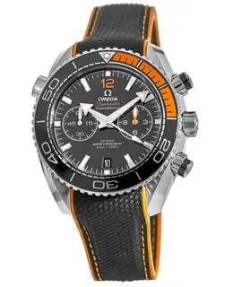 Omega Seamaster Planet Ocean 600M Chronograph 45.5mm Automatic Black & Orange Bezel Rubber Strap Men's Watch 215.32.46.51.01.001