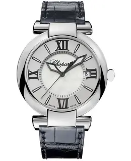 Chopard Imperiale Automatic 40mm Silver Dial Black Leather Strap Women's Watch 388531-3009