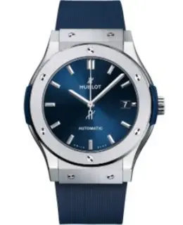 Hublot Classic Fusion Automatic 45mm Blue Dial Rubber Strap Men's Watch 511.nx.7170.rx