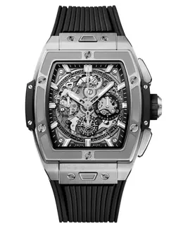 Hublot Spirit of Big Bang Chronograph Skeleton Dial Rubber Strap Men's Watch 642.nx.0170.rx
