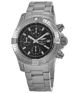 Breitling Avenger Chronograph 43 Black Dial Stainless Steel Men's Watch a13385101b1a1