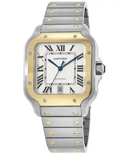 Cartier Santos De Cartier Silver Dial Stainless Steel Men's Watch w2sa0009