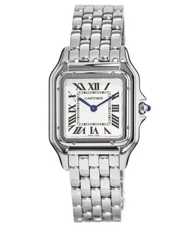 Cartier Panthere de Cartier Medium Silver Dial Stainless Steel Women's Watch wspn0007