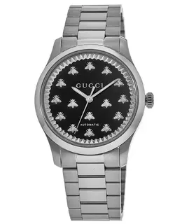 Gucci G-Timeless Black Dial Stainless Steel Women's Watch ya1264130