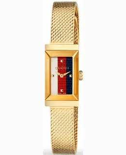 Gucci G-Frame White, Red and Blue Dial Stainless Steel Women's Watch ya147511