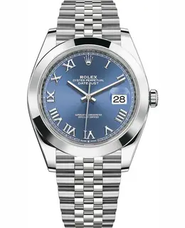 Rolex Datejust 41 Stainless Steel Blue Roman Dial Jubilee Bracelet Men's Watch m126300-0018