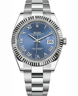 Rolex Datejust 41 Stainless Steel Blue Roman Dial Men's Watch m126334-0025