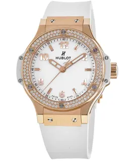 Hublot Big Bang 38mm 18kt Rose Gold Diamonds Women's Watch 361.pe.2010.rw.1104