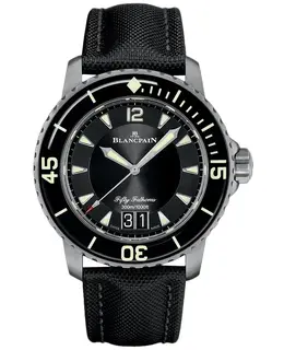 Blancpain Fifty Fathoms Grande Date Automatic Black Dial Men's Watch 5050-12b30-b52a
