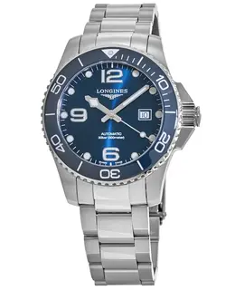 Longines HydroConquest Automatic 43mm Blue Dial Ceramic Bezel Men's Watch l3.782.4.96.6