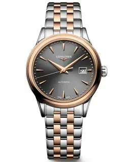 Longines Flagship Automatic Grey Dial Steel and Rose Gold Women's Watch L43743787