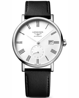 Longines Elegant Collection Automatic White Dial Leather Strap Men's Watch l4.812.4.11.0
