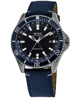 Mido Ocean Star GMT Black Dial Fabric Strap Men's Watch m026.629.17.051.00