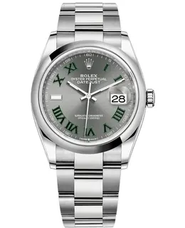 Rolex Datejust 36 Stainless Steel Slate Dial Women's Watch m126200-0018