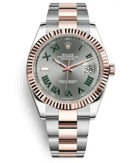 Rolex Datejust 41 Steel and Everose Gold Wimbledon Dial Oster Band Men's Watch m126331-0015