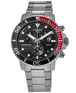 Tissot Seastar 1000 Chronograph Black Dial Steel Men's Watch t120.417.11.051.01